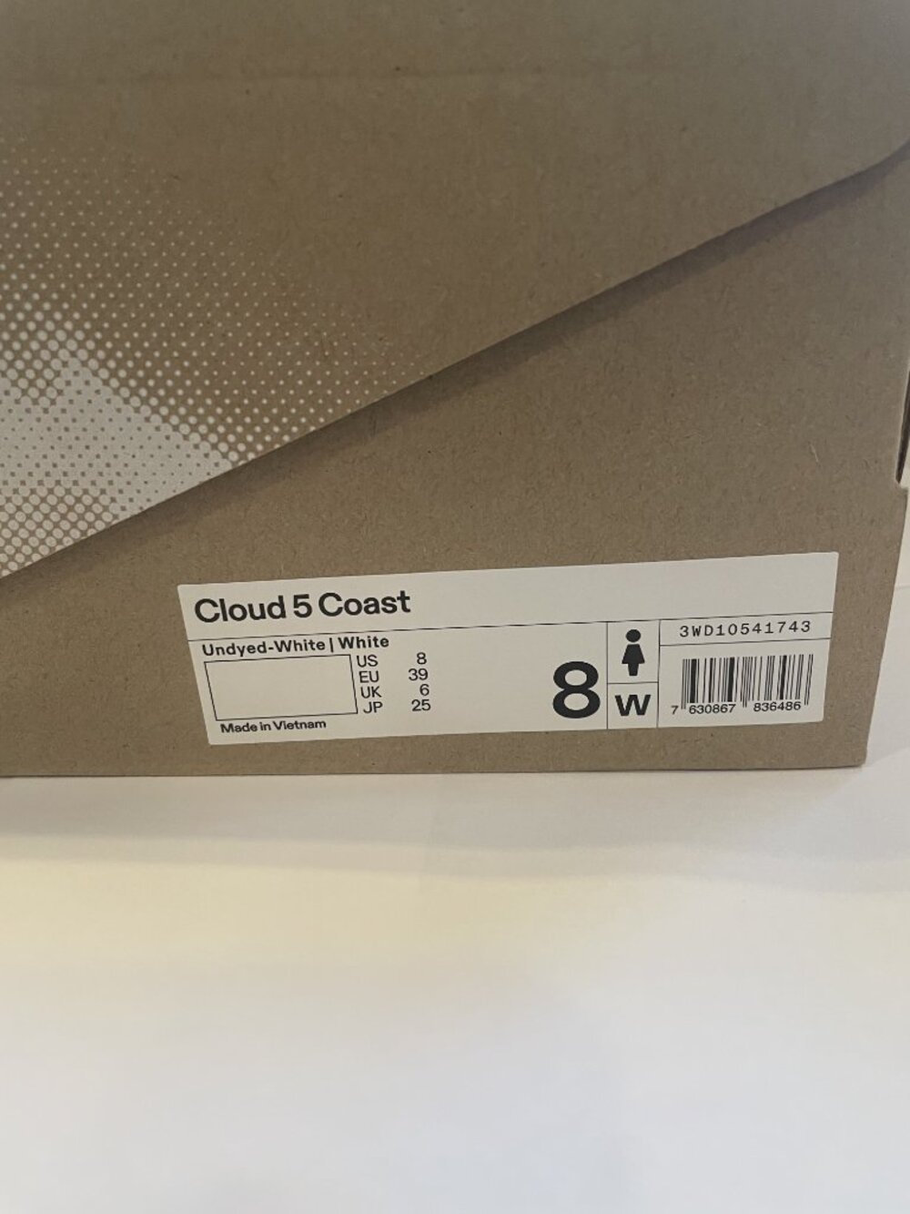 On Cloud 5 Coast Undyed-White | White Size 8 NWT Never Been Worn - Picture 2 of 11